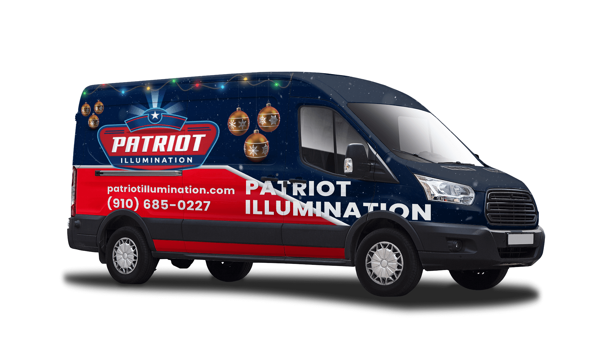 Patriot Illumination Christmas Light Installation Van